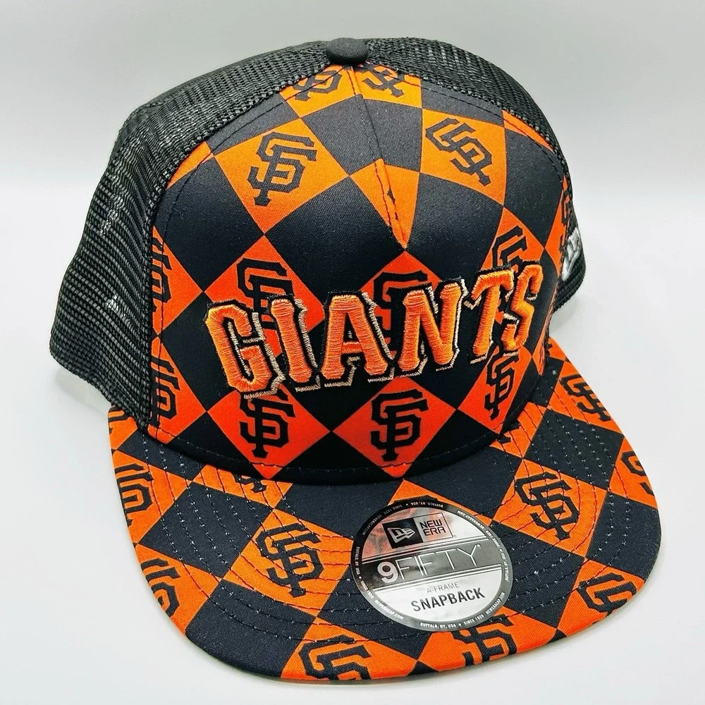 San Francisco Giants New Era Checkers A-Frame 9FIFTY Hat Cap Snapback Adjustable